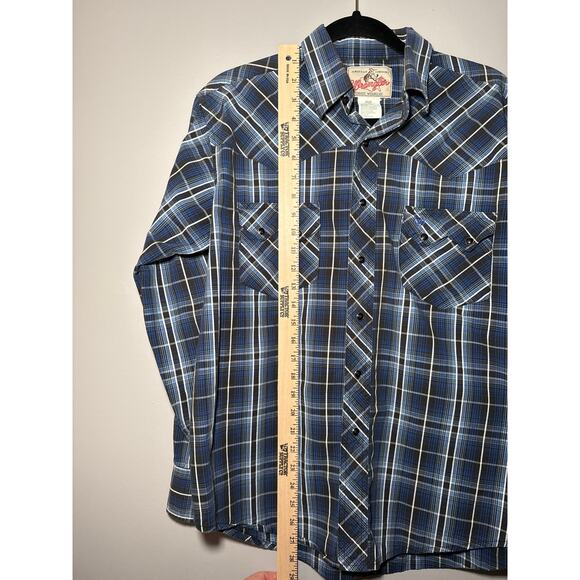Men's Wrangler Long Sleeve Western Shirt with Pearl Snaps Medium - Picture 10 of 12
